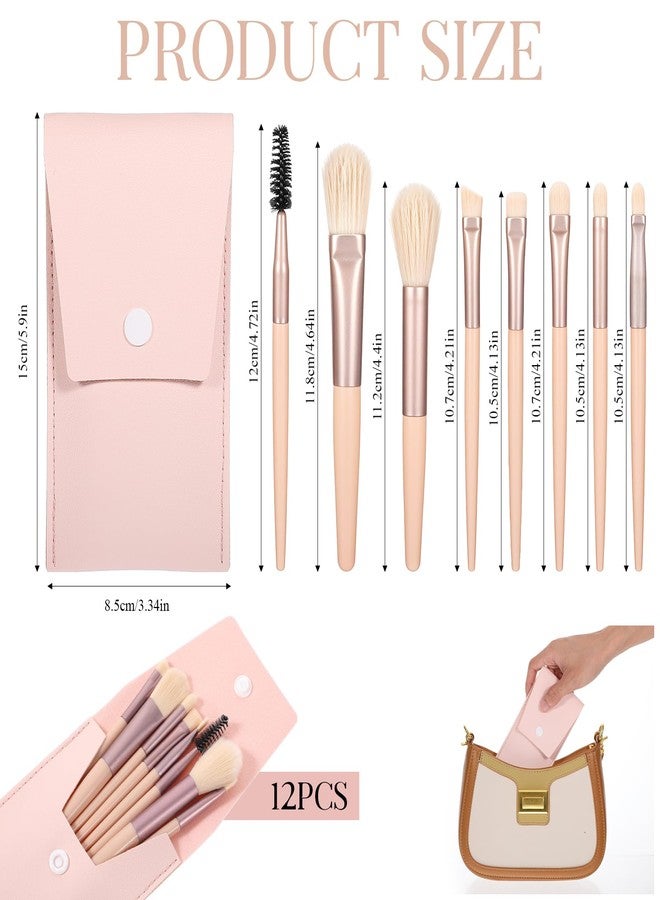 Telooco 12 Sets Travel Size Makeup Brushes Set Mini Face Make up Brushes Brushes Bag for Makeup Party Favors Wedding Bridal Shower Bridesmaid Gift Favors Bachelorette Party Gift - Image 2